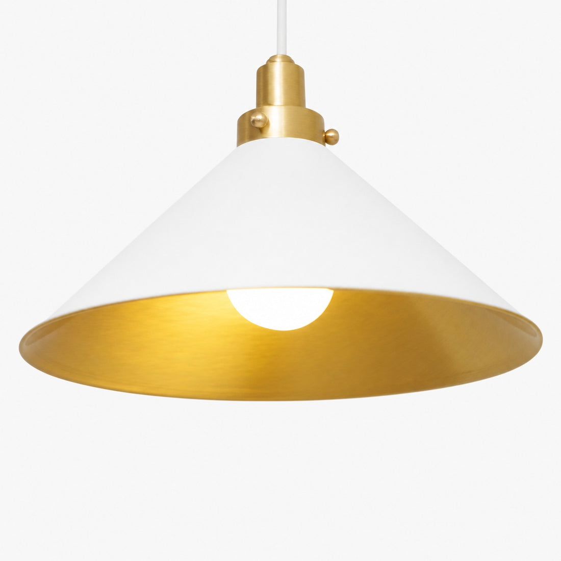 Ivoran Brass Gooseneck Wall Sconce - Curved Arm Dome Shade Light for Bedroom and Hallway