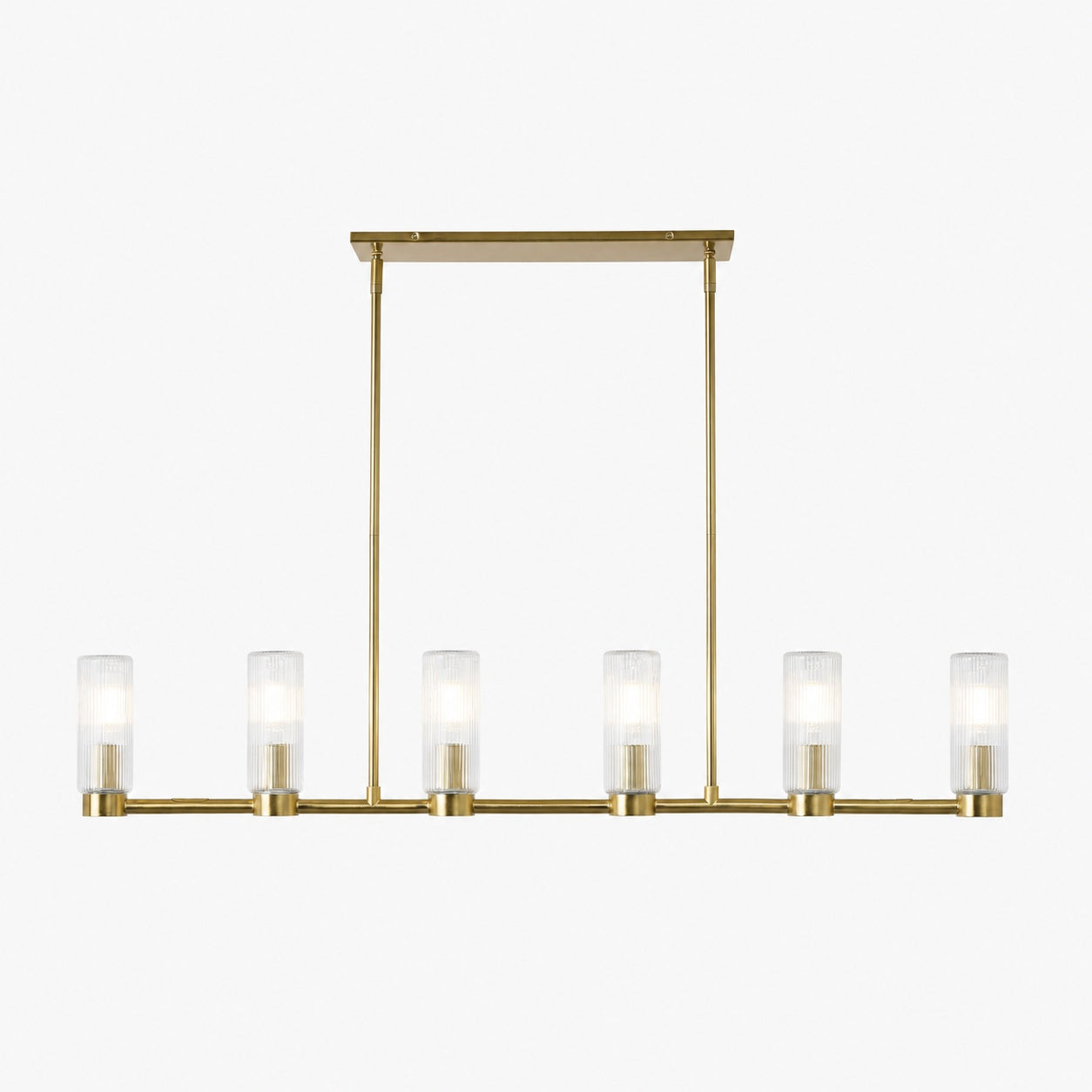 Rivora Fluted Glass Chandelier – Elegant Ribbed Lasting Design