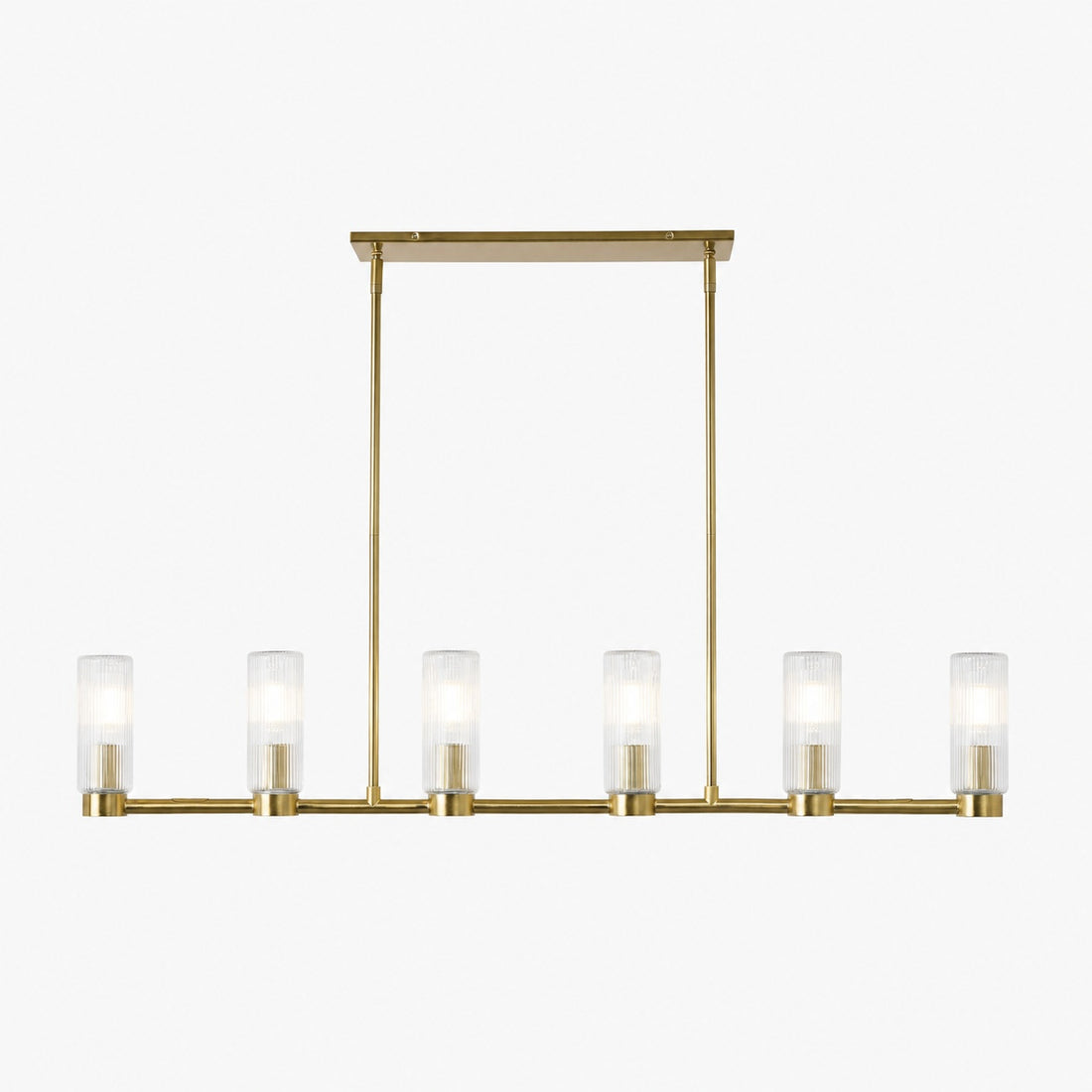 Rivora Fluted Glass Chandelier – Elegant Ribbed Lasting Design