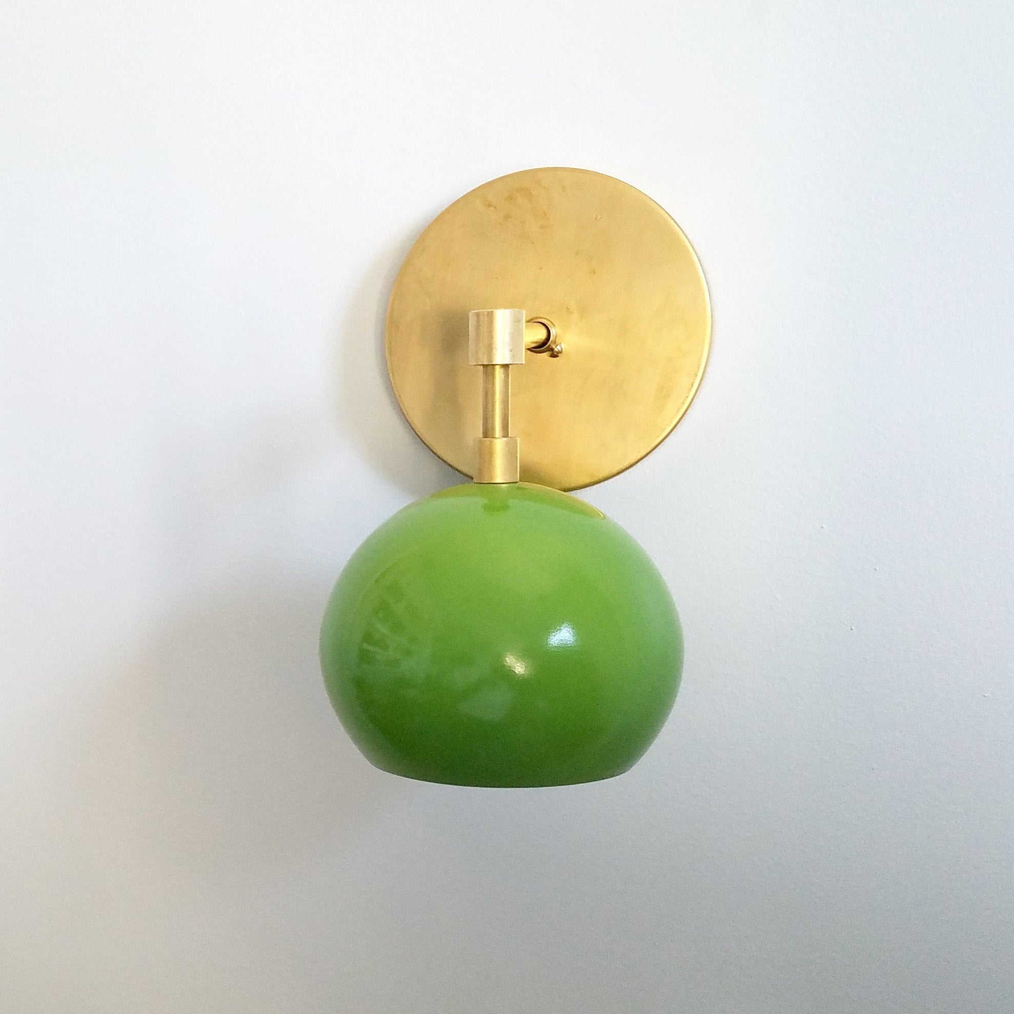 Vintage Inspired Spring Green Globe Wall Sconce