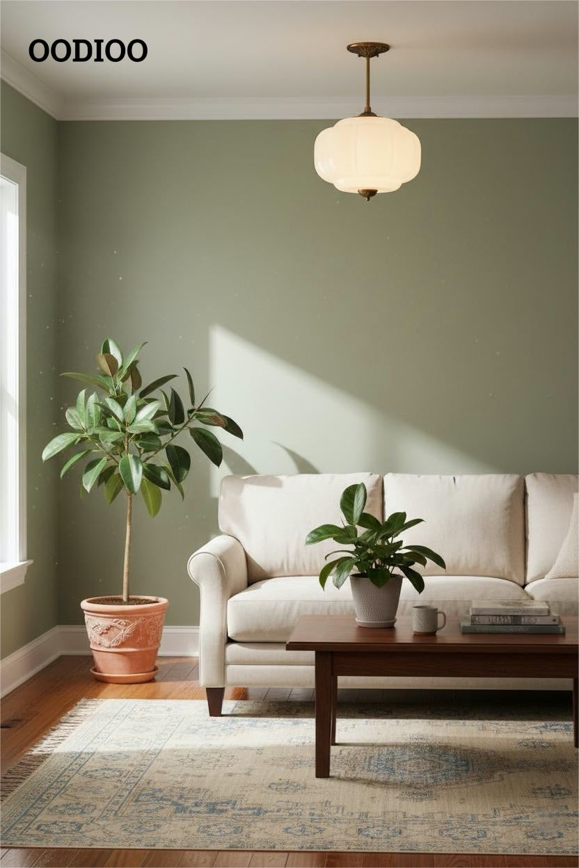 Antique Brass Green Glass Eloise Pendant Light