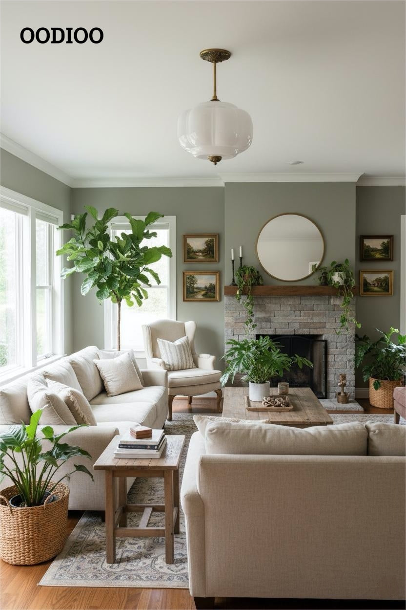 Antique Brass Green Glass Eloise Pendant Light