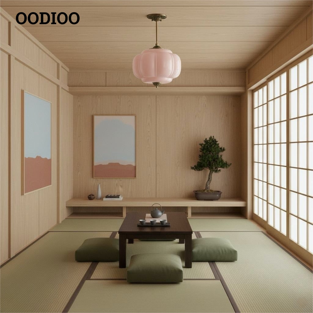 Antique Brass Green Glass Eloise Pendant Light