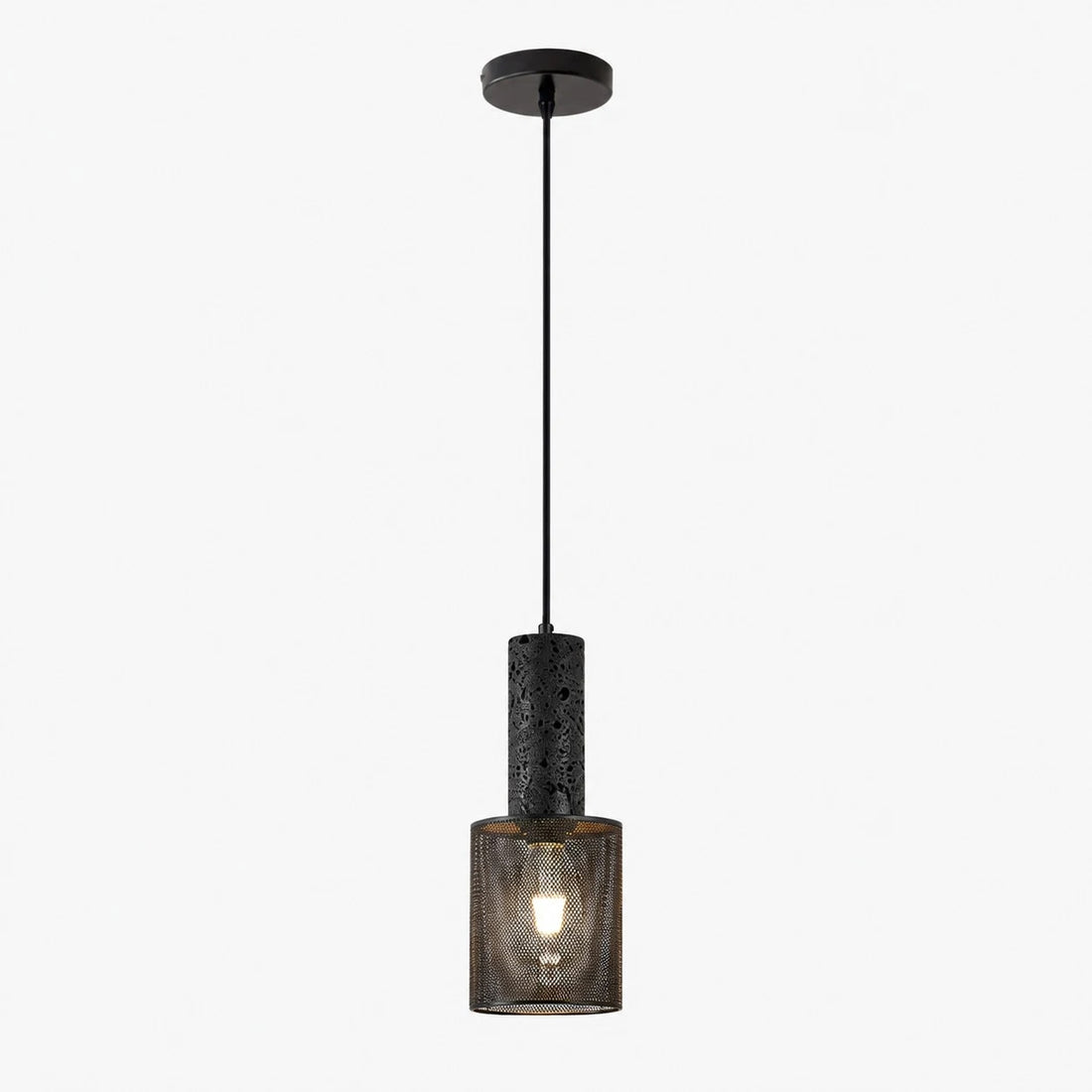 Textured Black Mesh Pendant Light 8