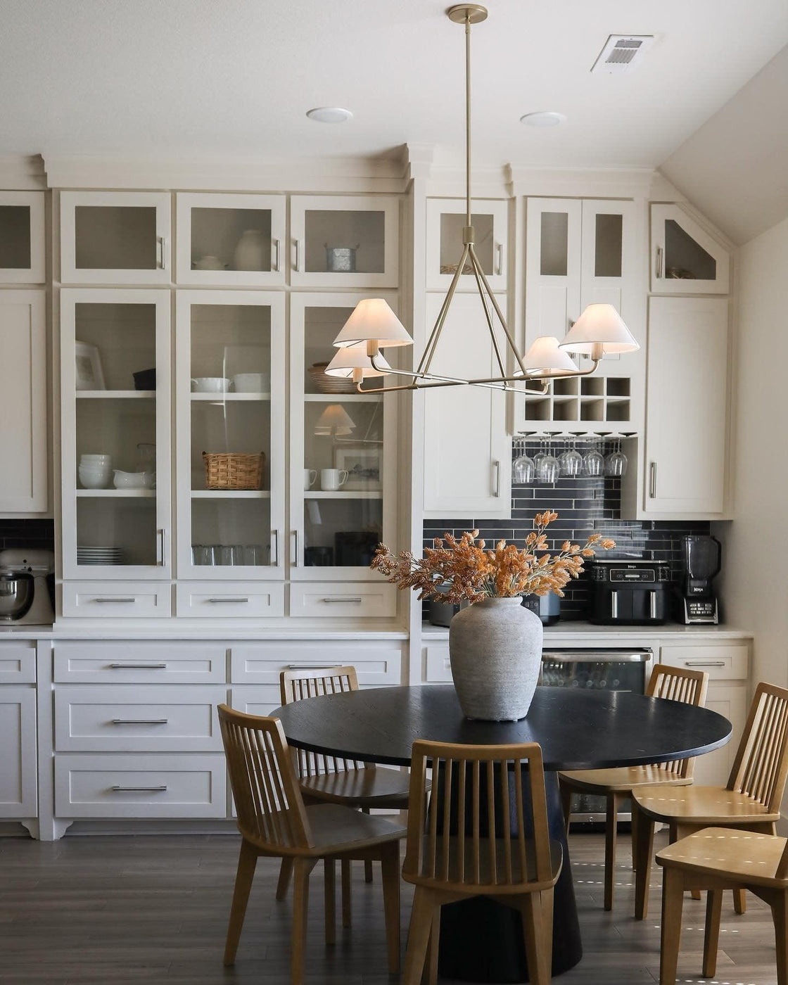 Diora Pendant Light -  Modern Metal Fixture with Linen Shades