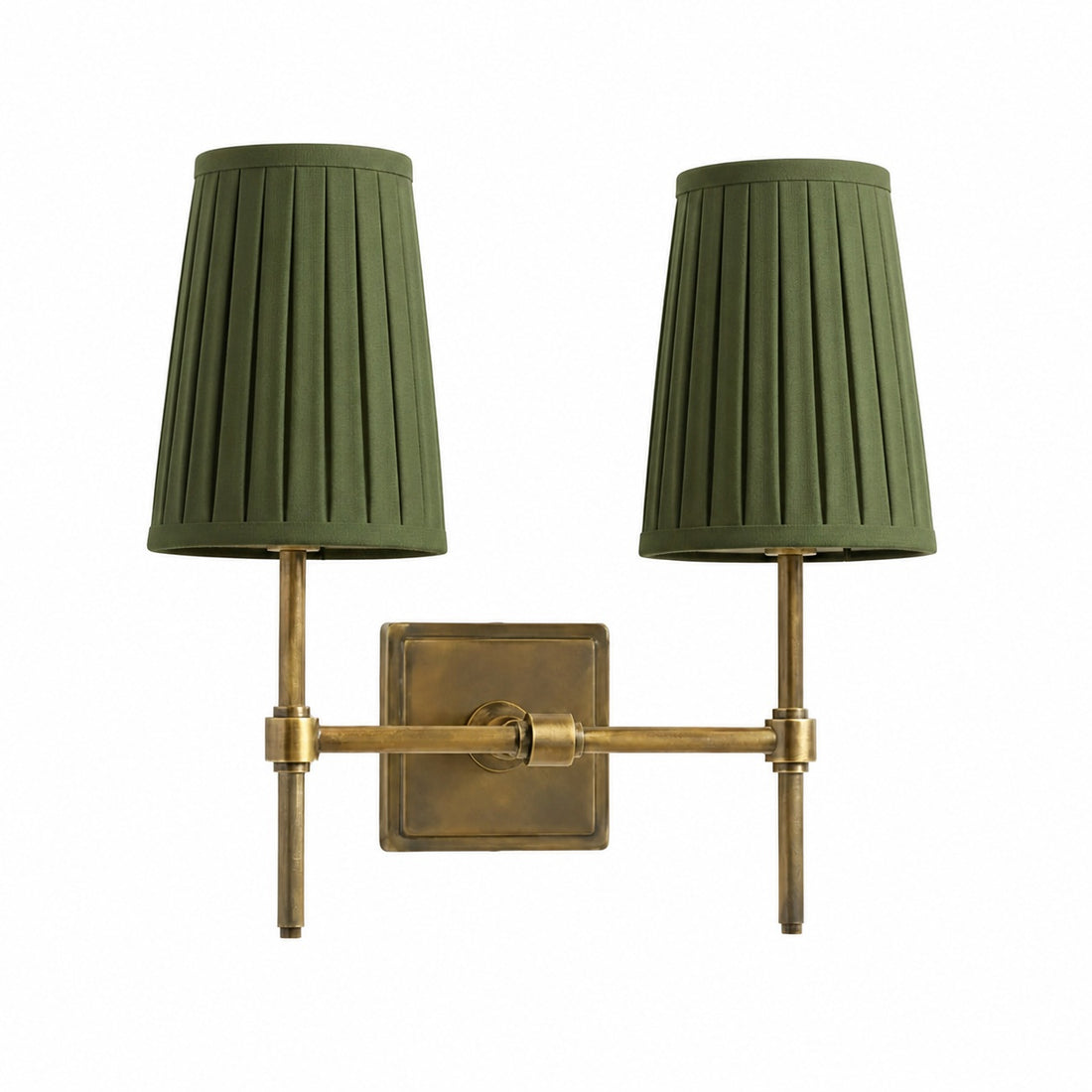 Derlina White Linen Shades Wall Lamp – Retro Metal Multi-Head Lighting Fixture