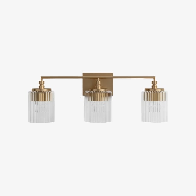 Lirra 3-Light Vanity Light Dimmable Glass Metal - Modern Design for Bathroom and Bedroom