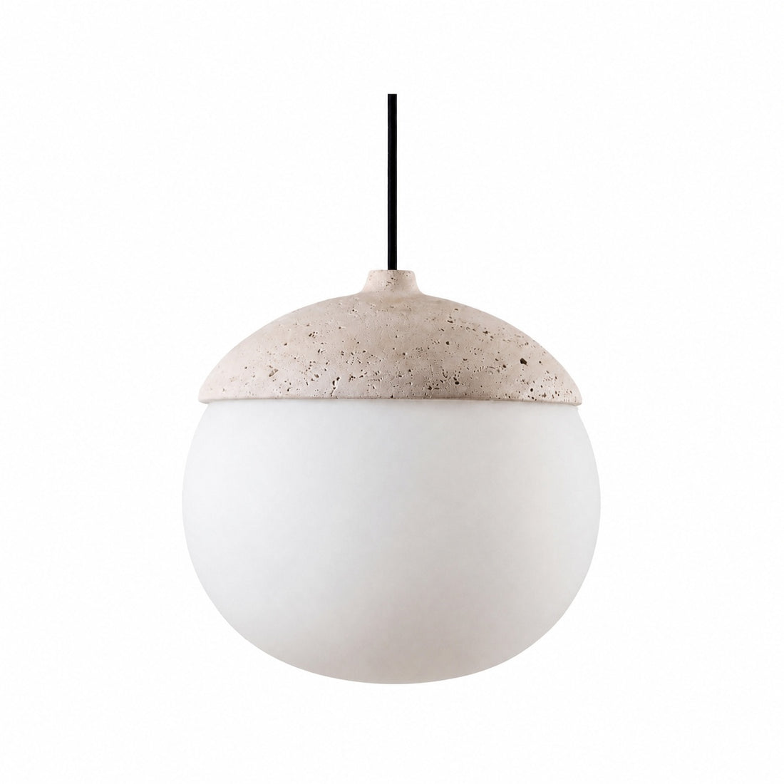 Orbaltis Modern Orb Cluster Pendant - Natural Stone and Glass Hanging Lamp for Living or Kitchen