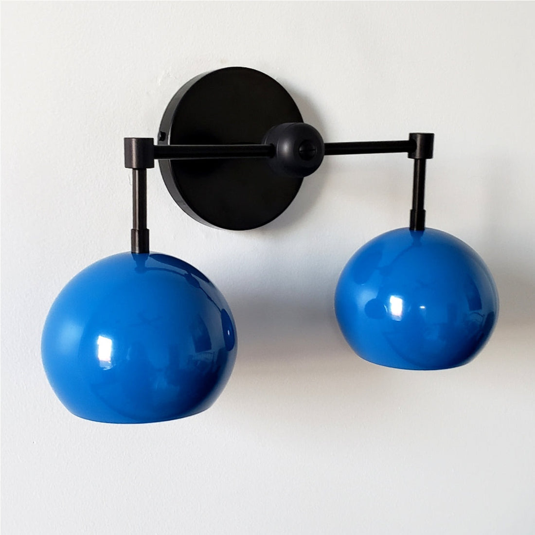 Navy Loa Wall Light - Double Ball Bath Vanity Mirror Wall Sconce