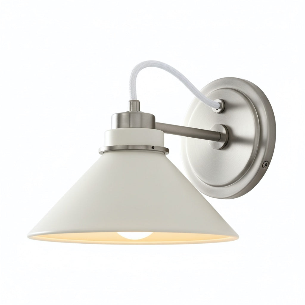 Aurenza Sconce – Farmhouse Wall Light with Metal Accents for Cozy Spaces