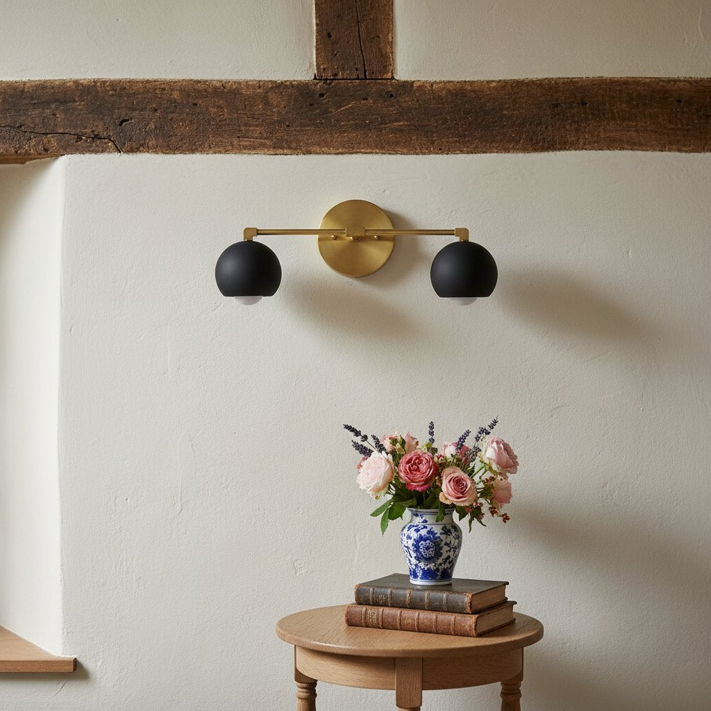 Metio Dome Decorative Vanity Light - Classic Orb Shade Bathroom Wall Lamp