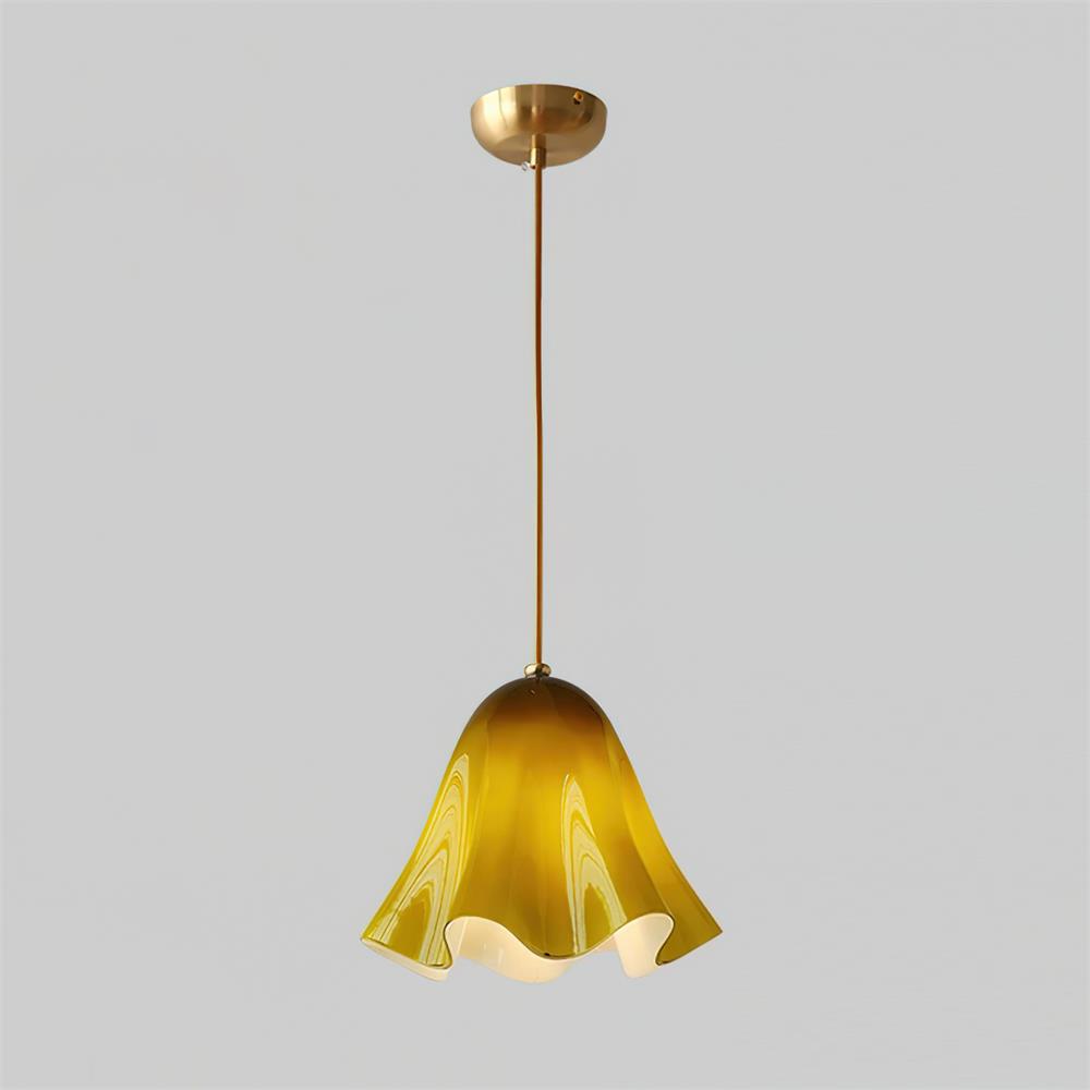 Bellina Artistic Glass Pendant Light - Modern Bloom Inspired Hanging Ceiling Lamp