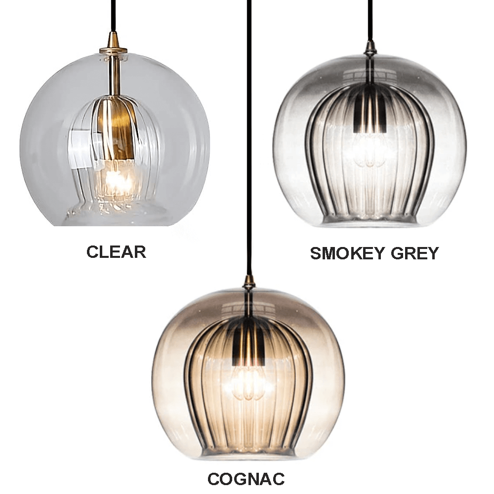Modern Pleated Glass Pendant Light