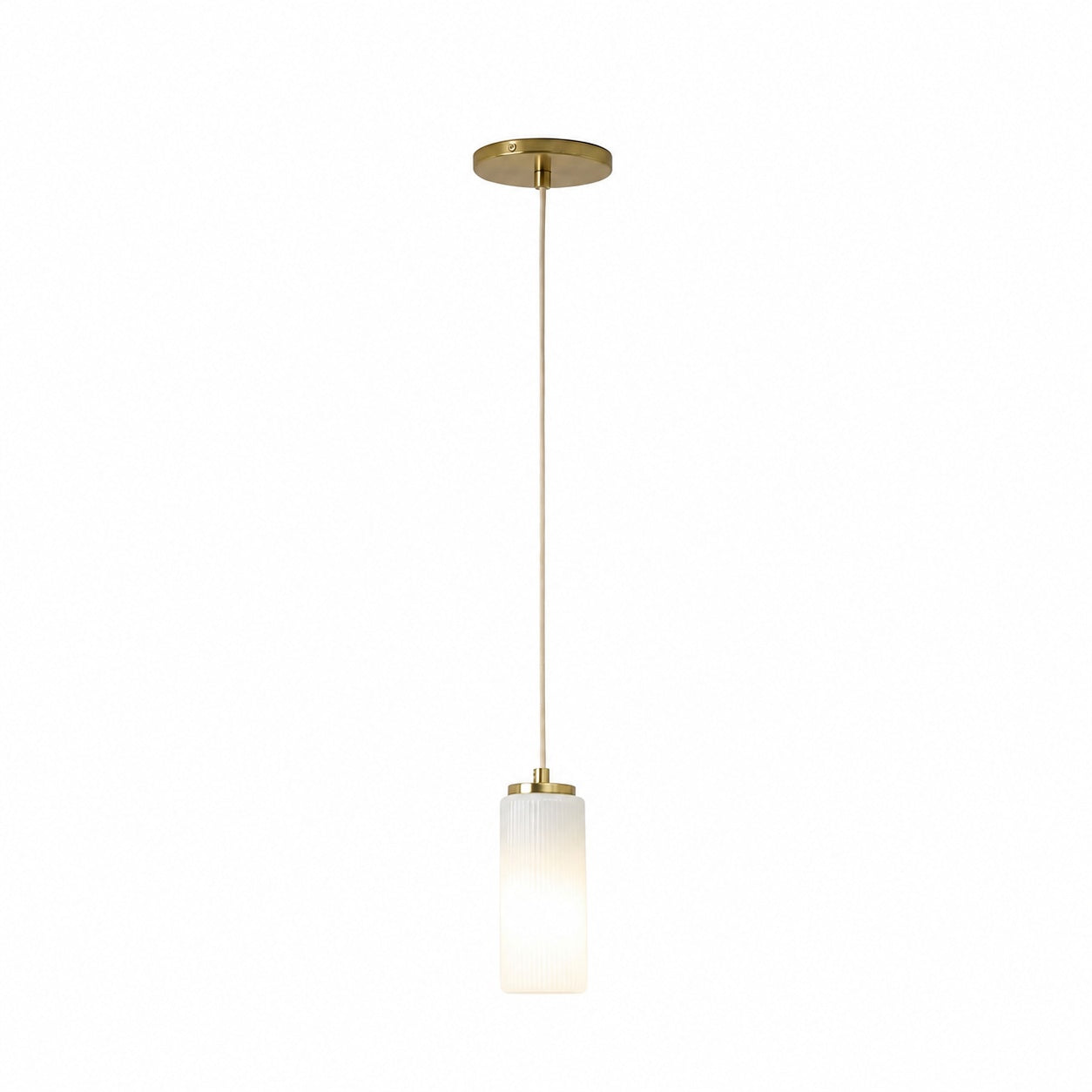 Rivora Fluted Glass Pendant Light – Modern Ribbed Shade