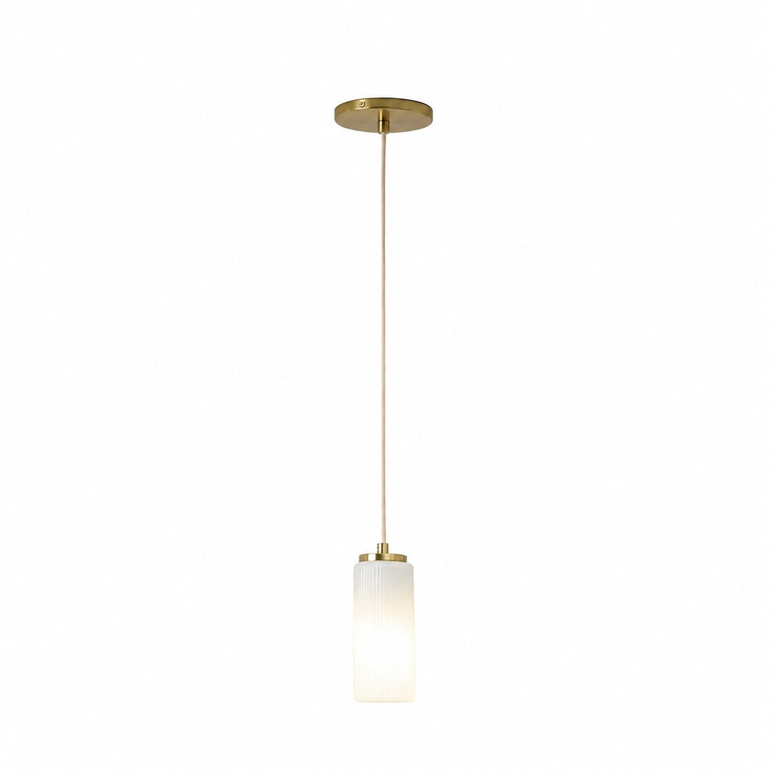 Rivora Fluted Glass Pendant Light – Modern Ribbed Shade
