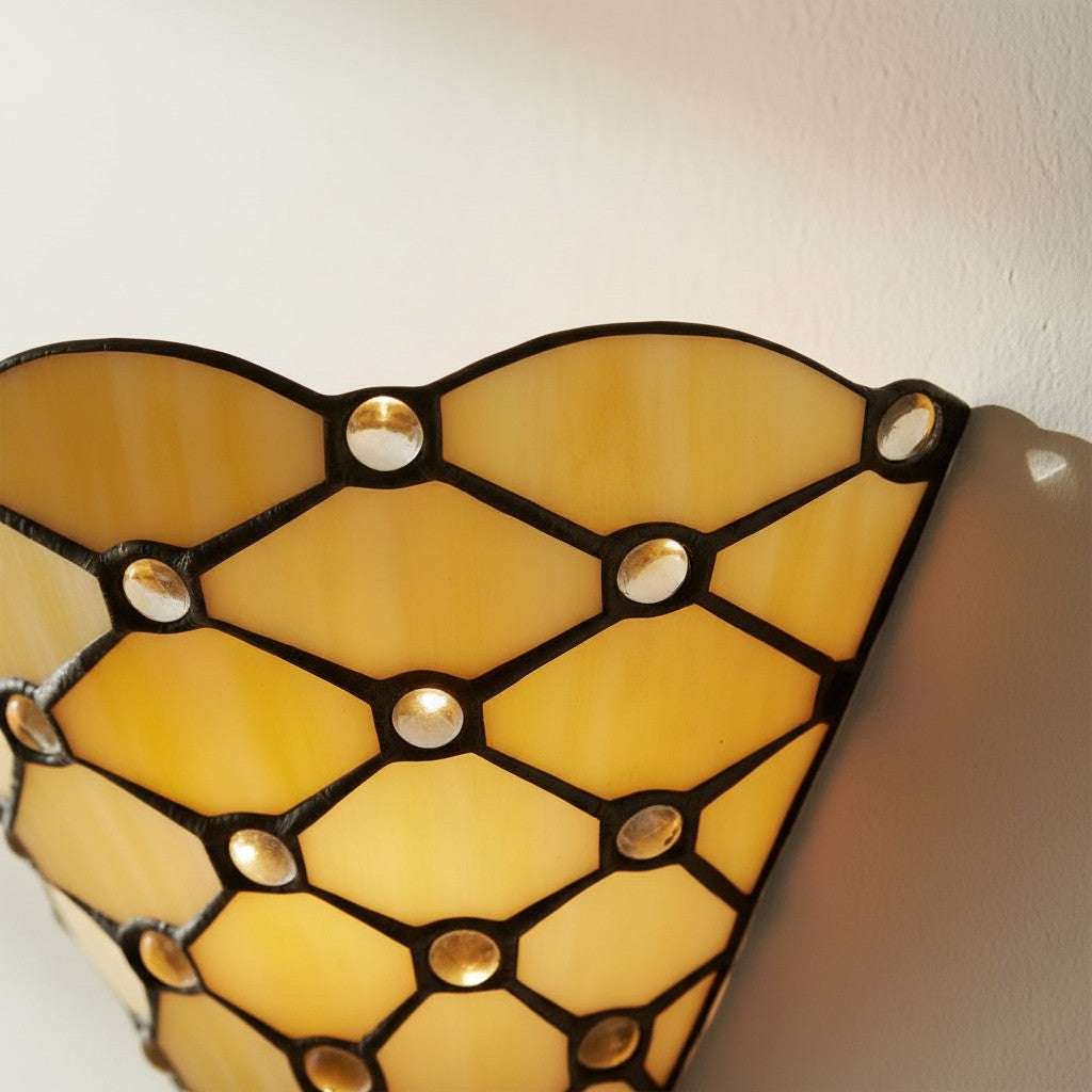 TF Pearl Elegant Glass Wall Light – Wall Sconce for Lounge Bedroom or Hallway