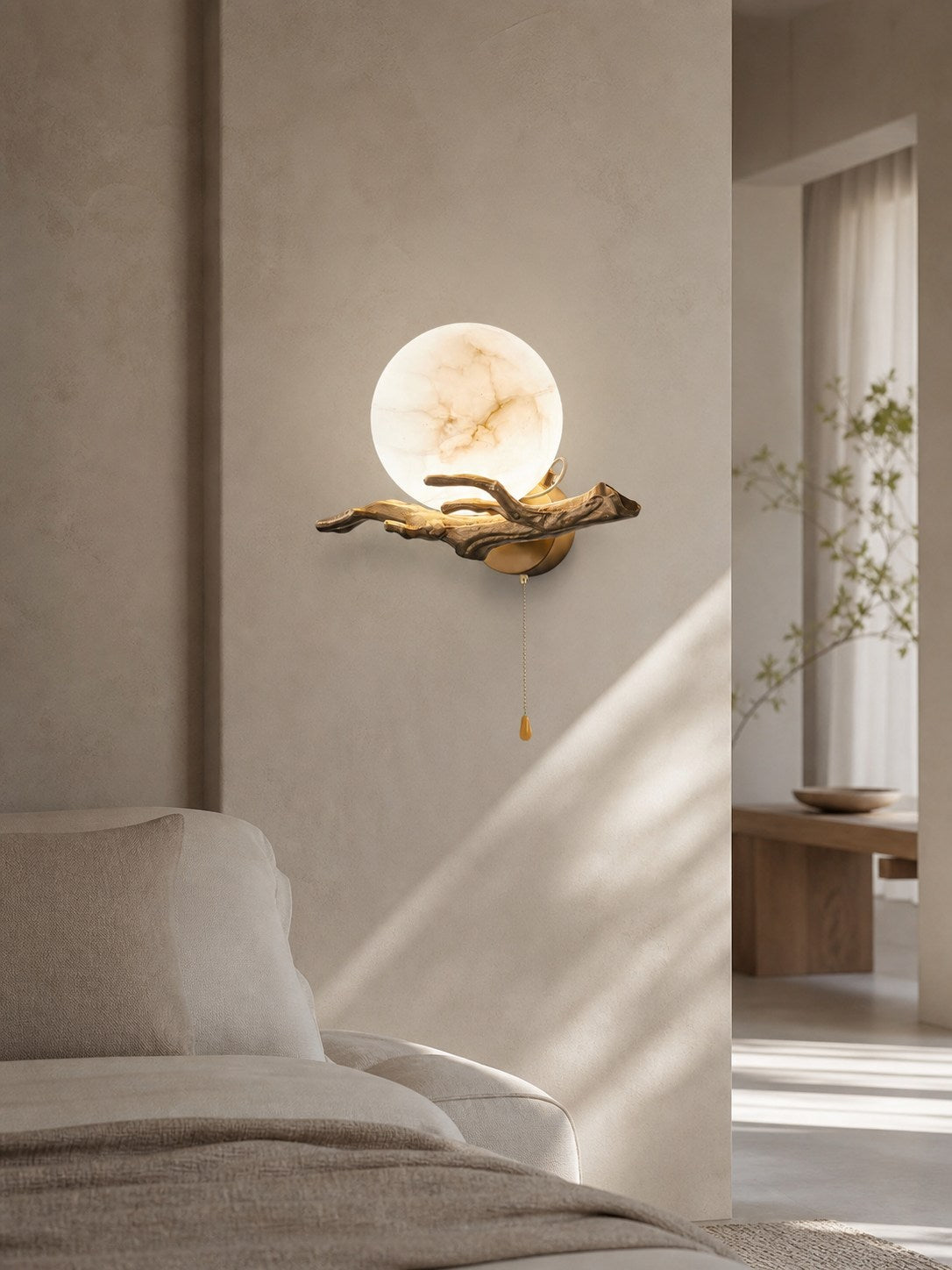 Retro Twigs Alabaster Wall Lamp