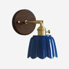 Blue Walnut Wood Style A ceramic wall lamp