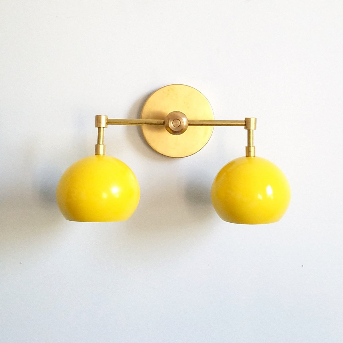 Sunshine Yellow Shades Sconce - Bubble Pop Vanity Wall Light For Bedroom