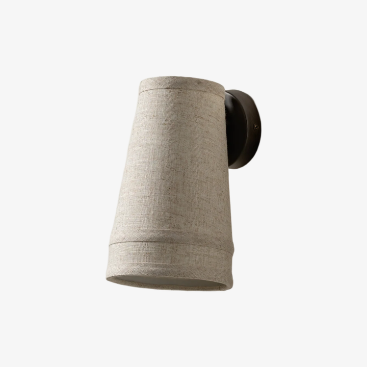 Zalen Textured Linen Wall Light – Soft Retro Wall Sconce for Reading Nook