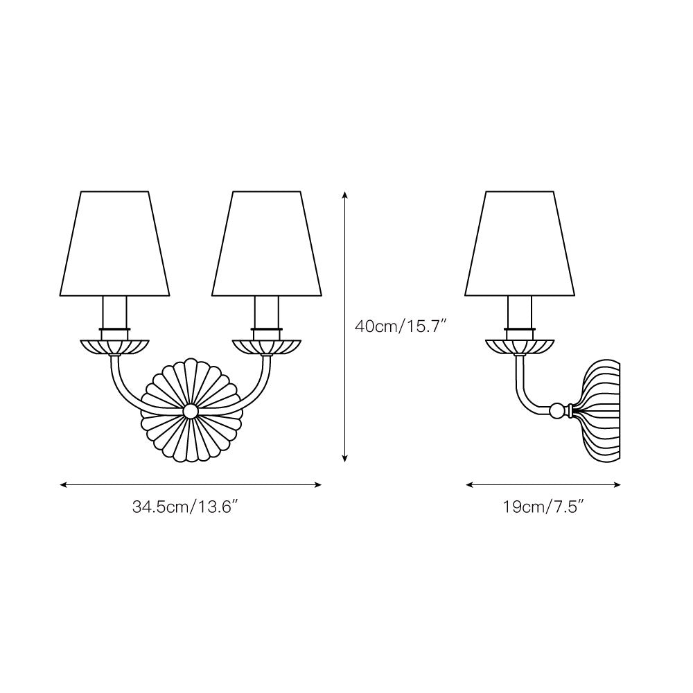 Catina Clove Wall Sconce Double