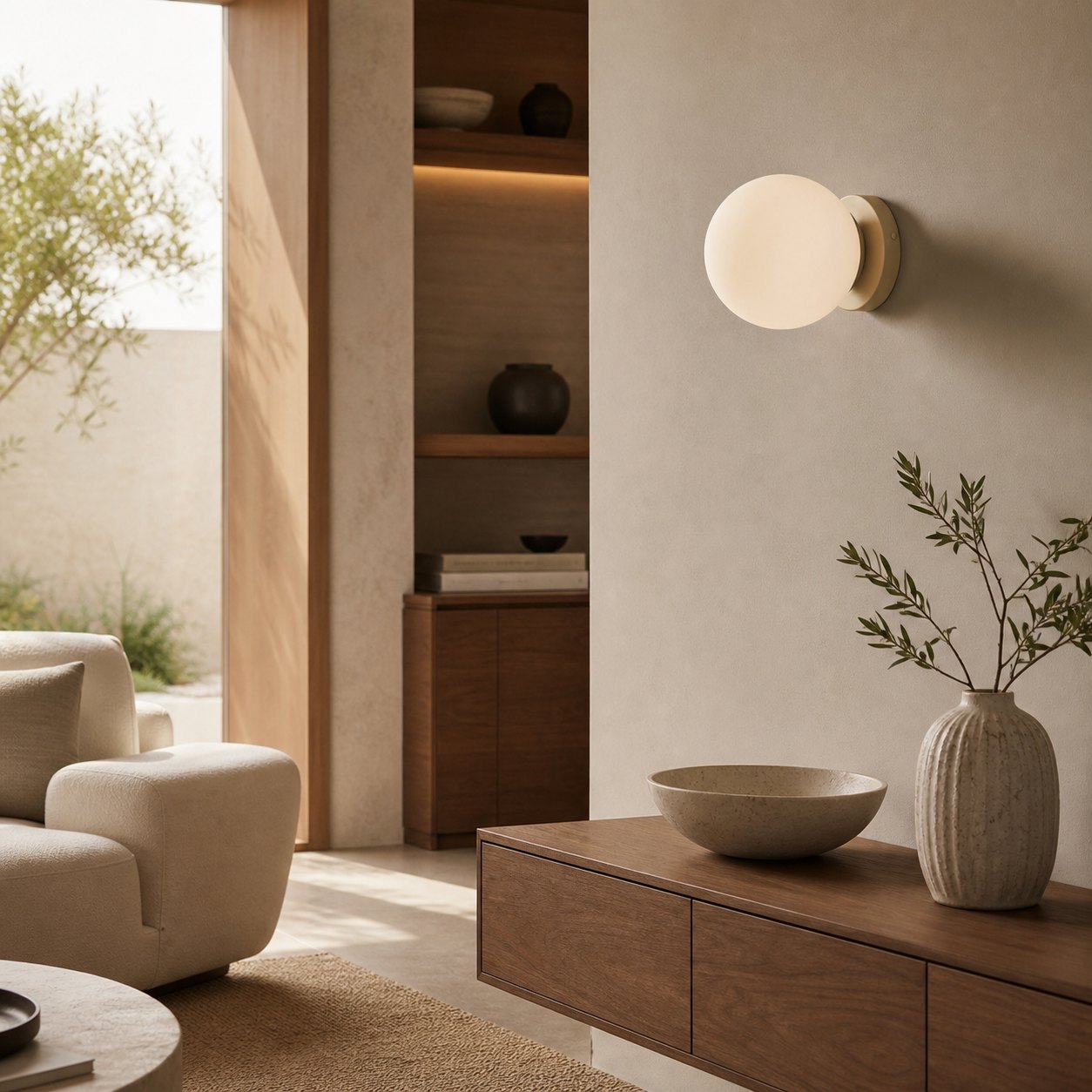 Glorica Glass Globe Wall Sconce - Multi-Color Modern Minimalist Light