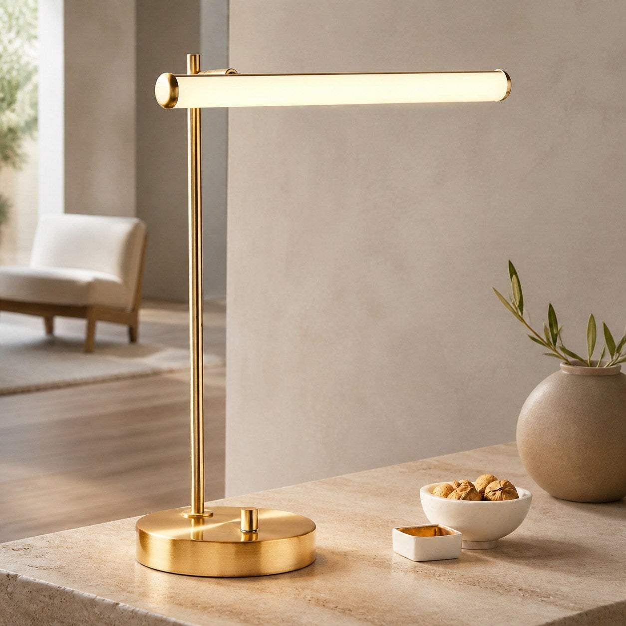 Voro Modern LED USB Table Lamp - Sleek Metal Desk & Bedside Lighting