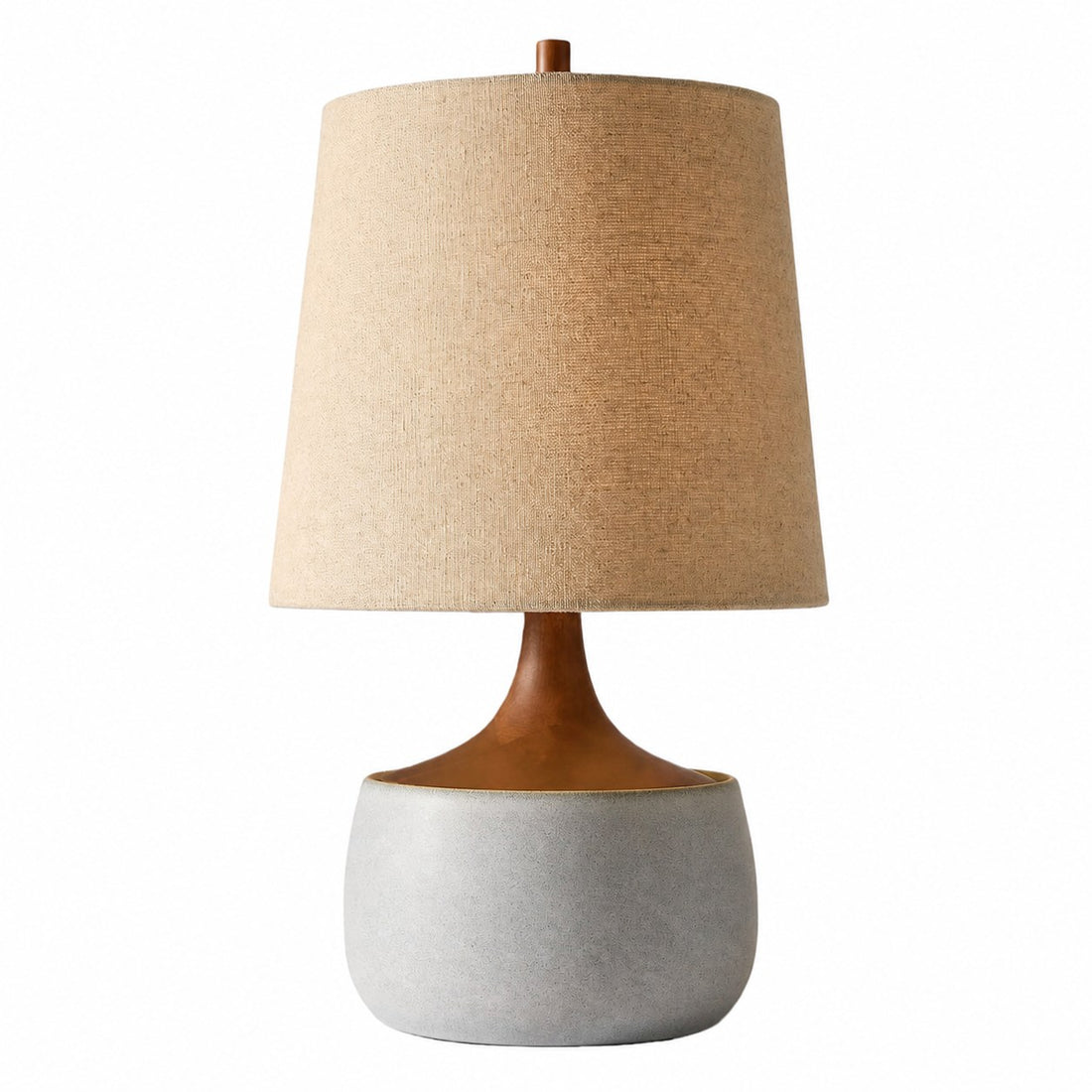 Avero Contemporary Table Lamp - Textured Cement Design for Living Room and Office