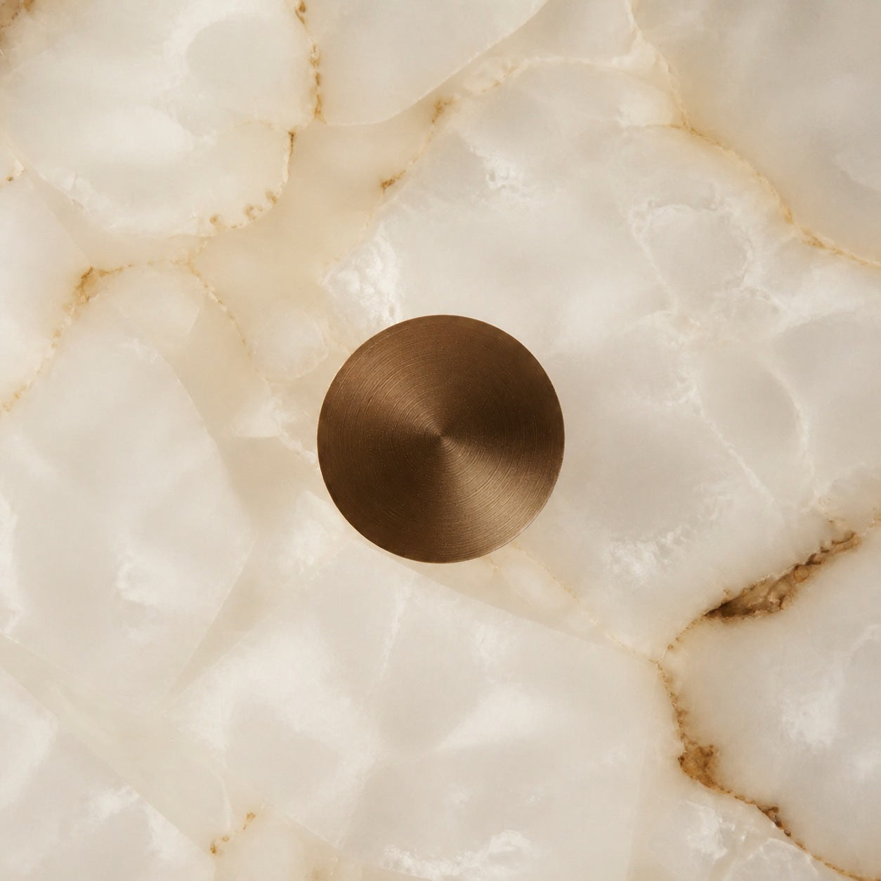 AlbaSphere Modern Round Ultra Thin Ceiling Lamp - Alabaster Contemporary Home Lighting