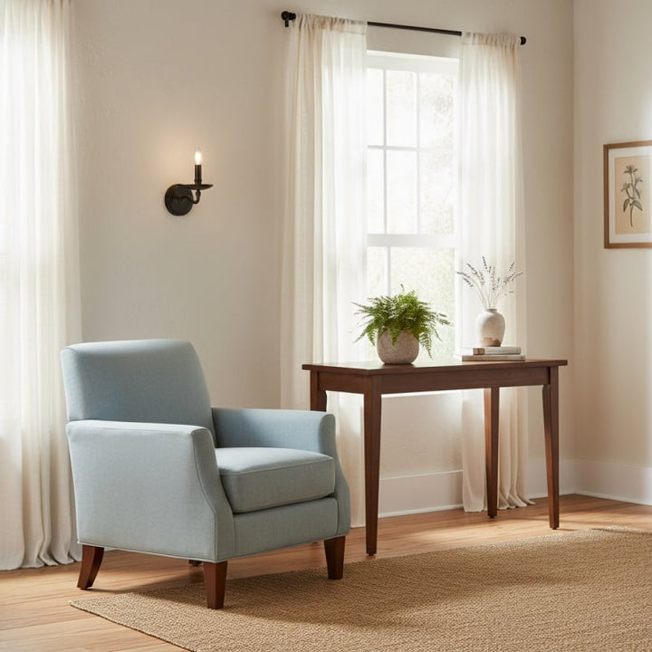 Tela Classic Iron Candle-Arm Wall Sconce – Rustic Metal Single or Double Fixture for Hallway and Dining