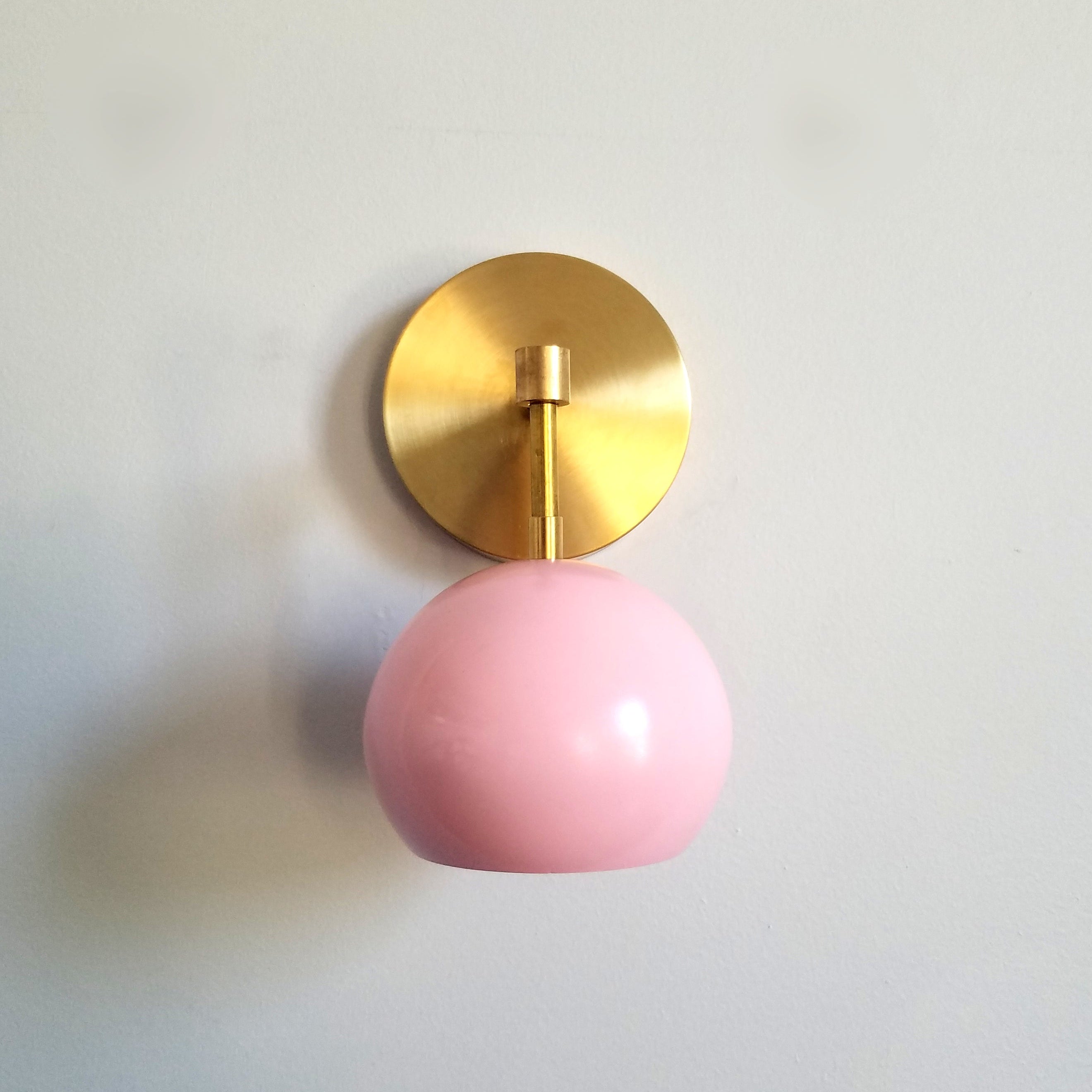 Modern Accent Soft Pink Globe Shade Wall Sconce