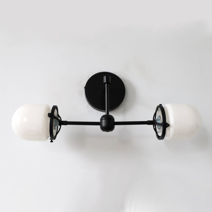 Coastal Nautical Hanging Double Glass Wall Sconce