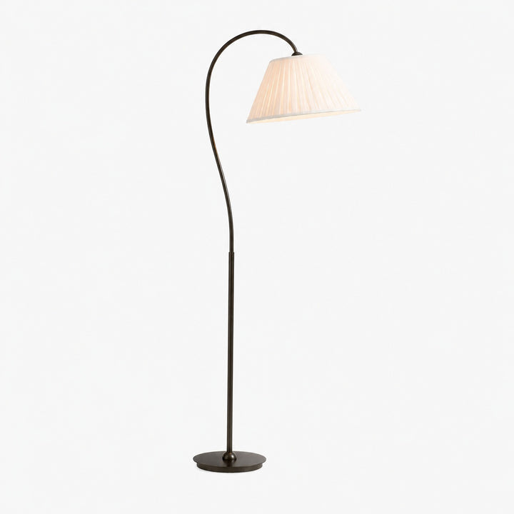 Luvora Pleated Shade Floor Lamp - Adjustable Linen Light in Farmhouse Style