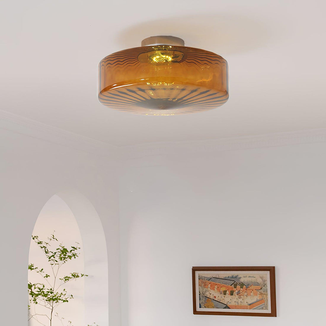Amber Translucent Flush Mount Lighting