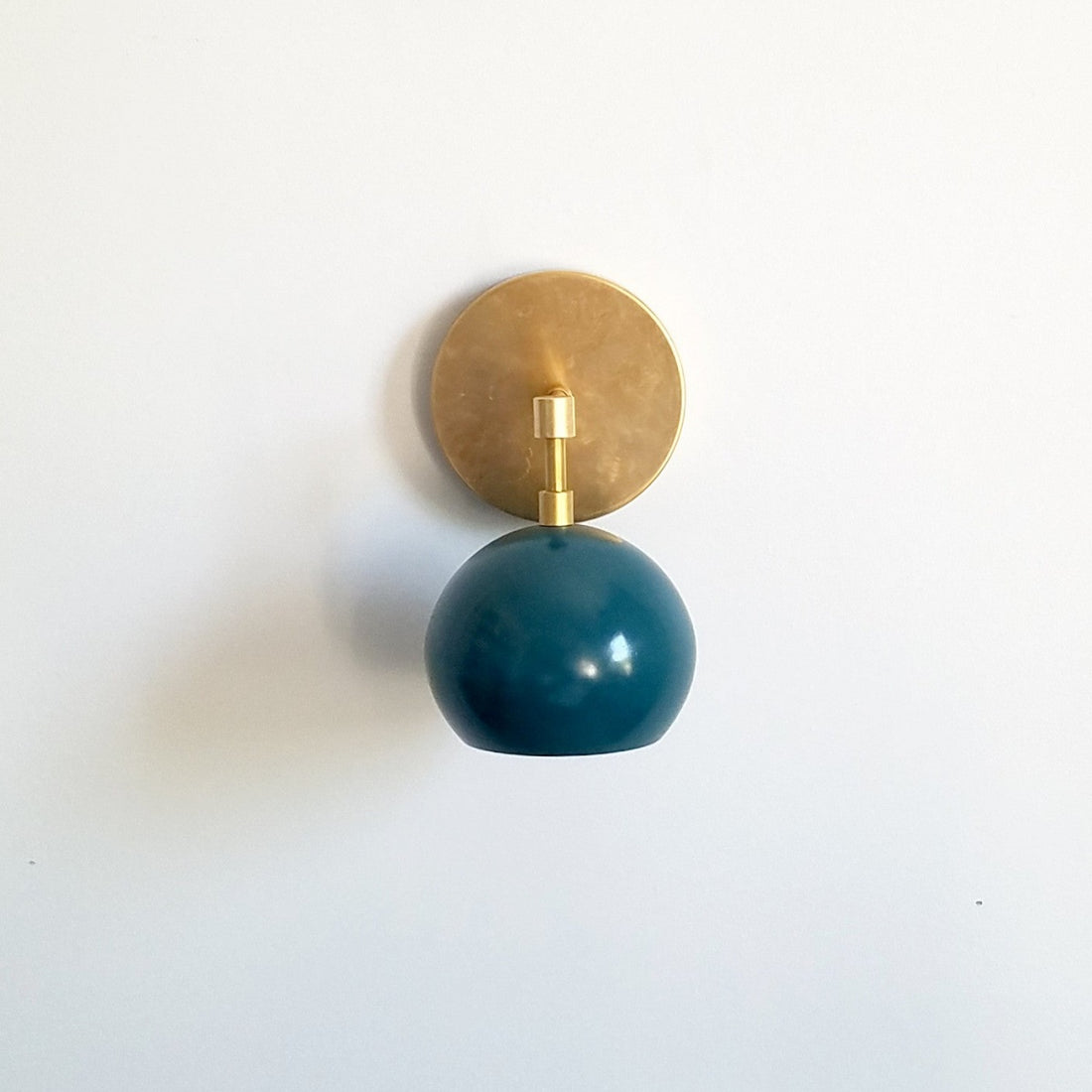 Modern Stylish Navy Globe Accent Wall Sconce