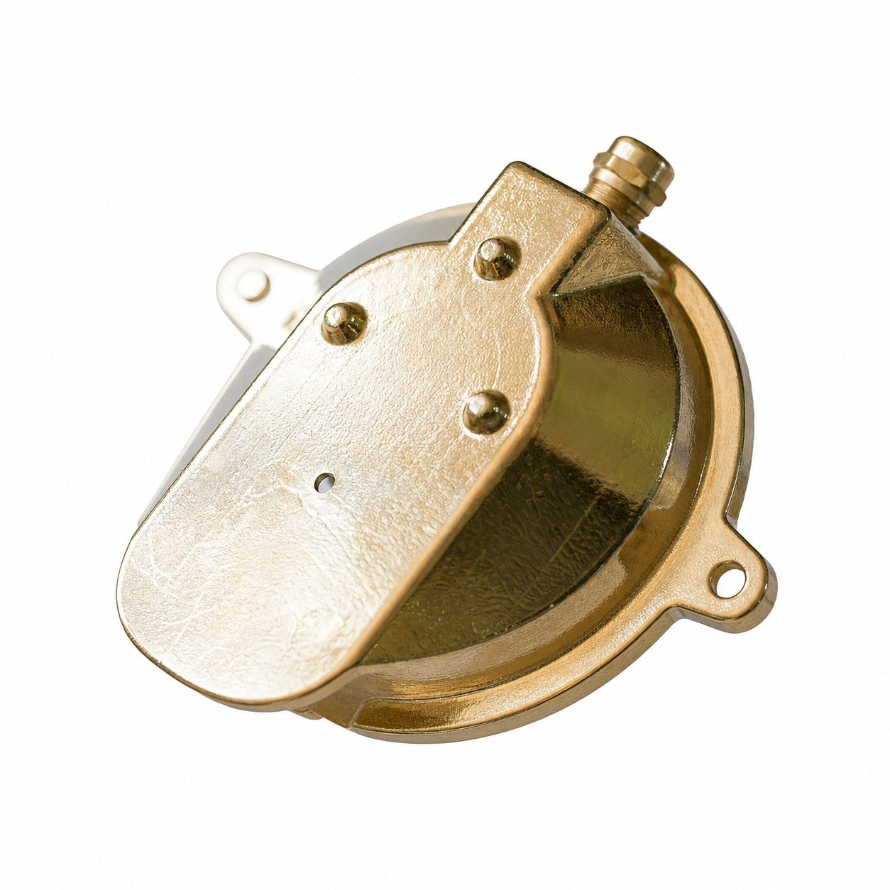 Ivoran Bulkhead Wall Sconce - Brass Caged Glass Vintage Industrial Light for Outdoor and Bathroom