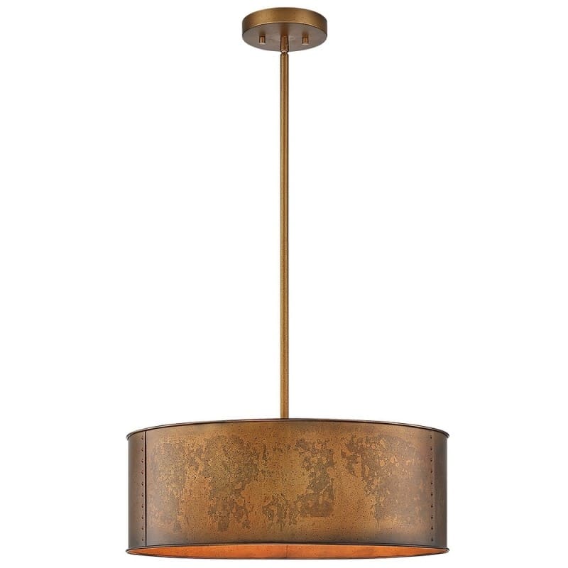 Black Metal Drum Pendant Lamp - Industrial 4 - Light Chandelier