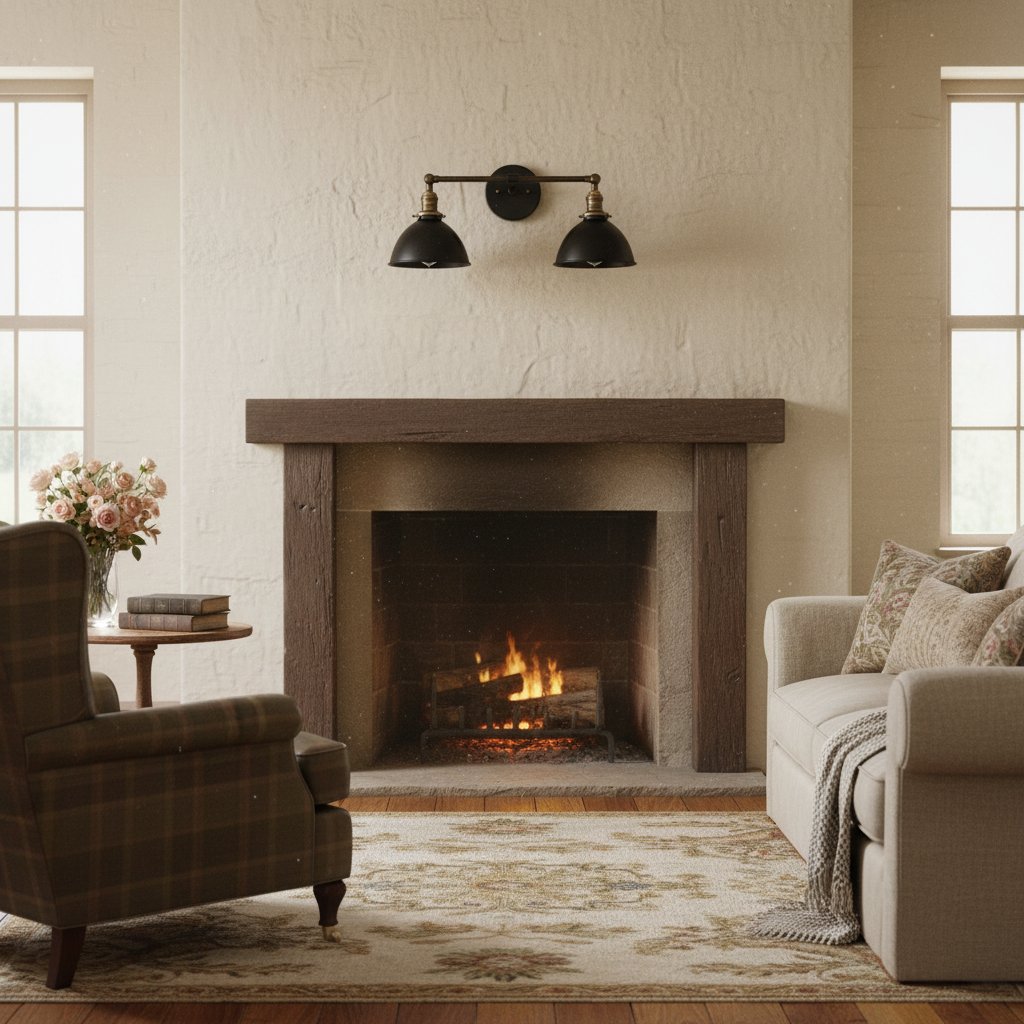 Conique Metal Dual Head Wall Fixture with Classic Shades – Industrial Vanity Lamp