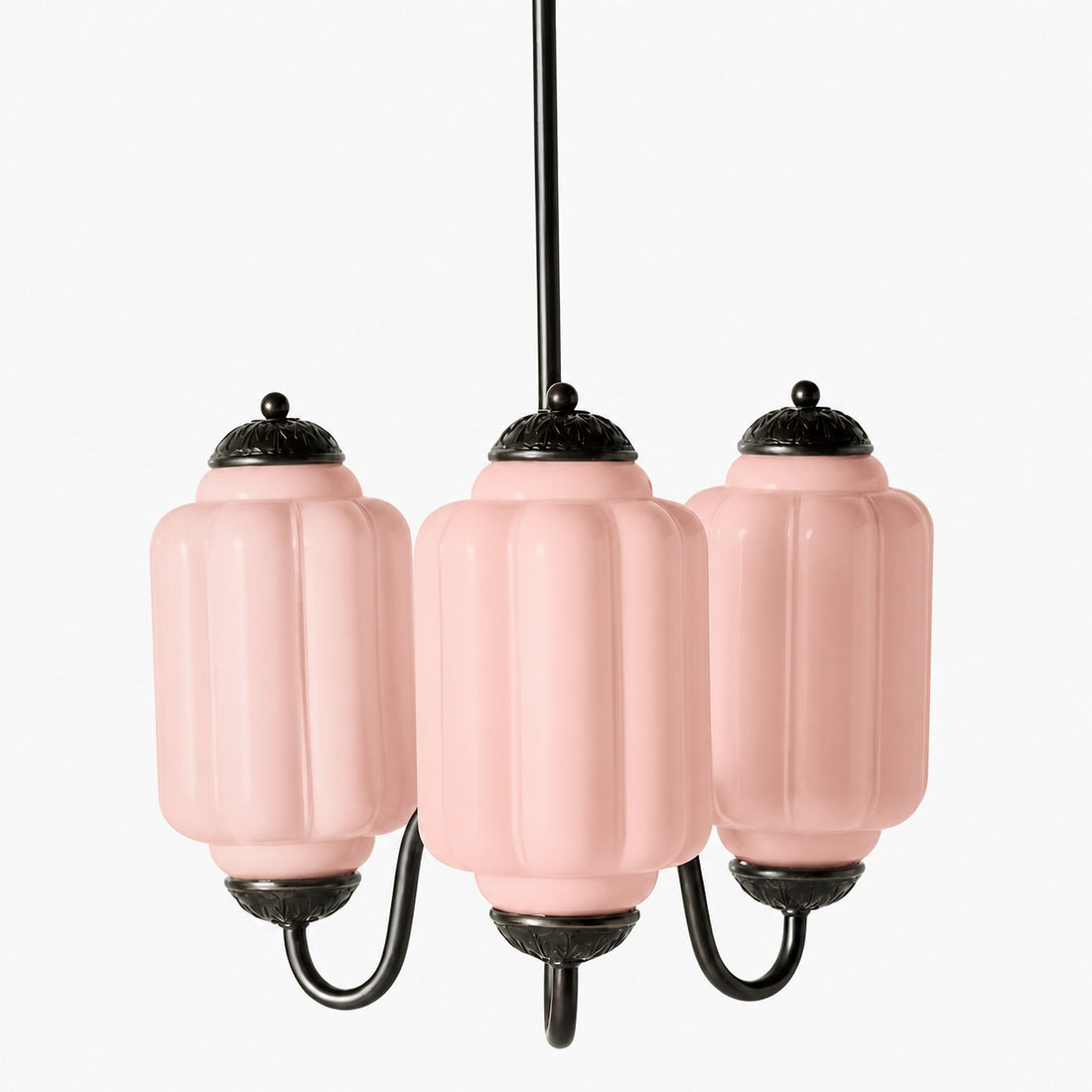 Eloise Vintage Glass Chandelier - Milk Glass Home Accent