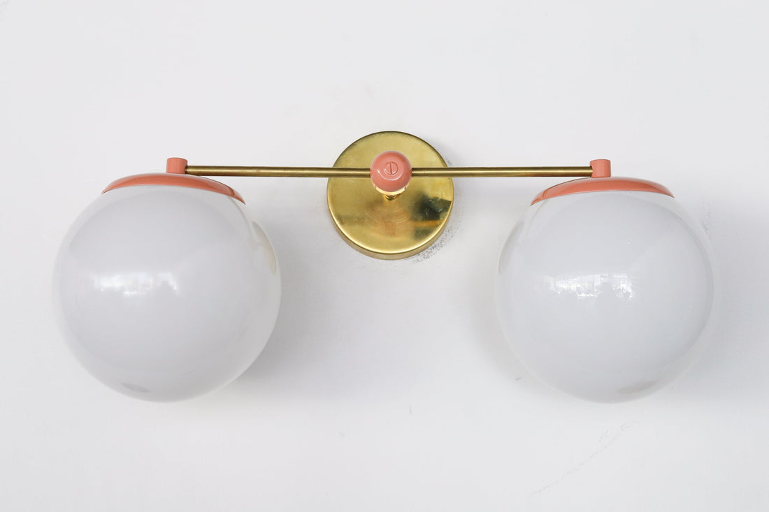 Two Lights Colorful Ernest Sconce - Bubble Pop Vanity Bathroom Sconces