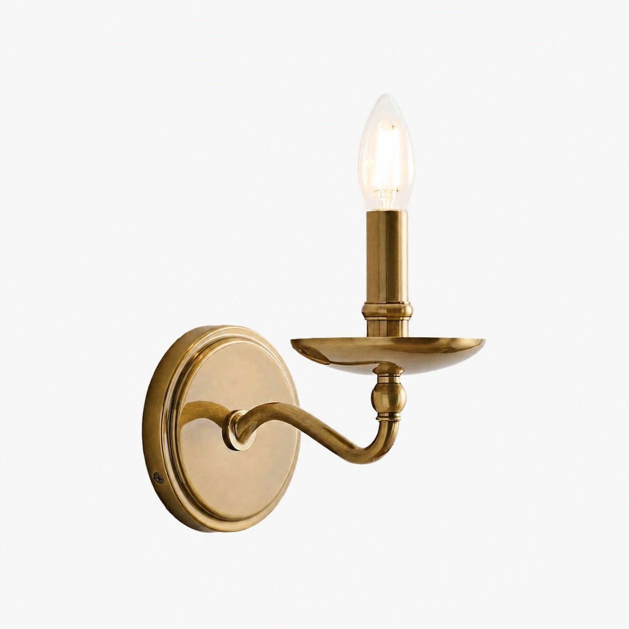Tela Classic Iron Candle-Arm Wall Sconce – Rustic Metal Single or Double Fixture for Hallway and Dining