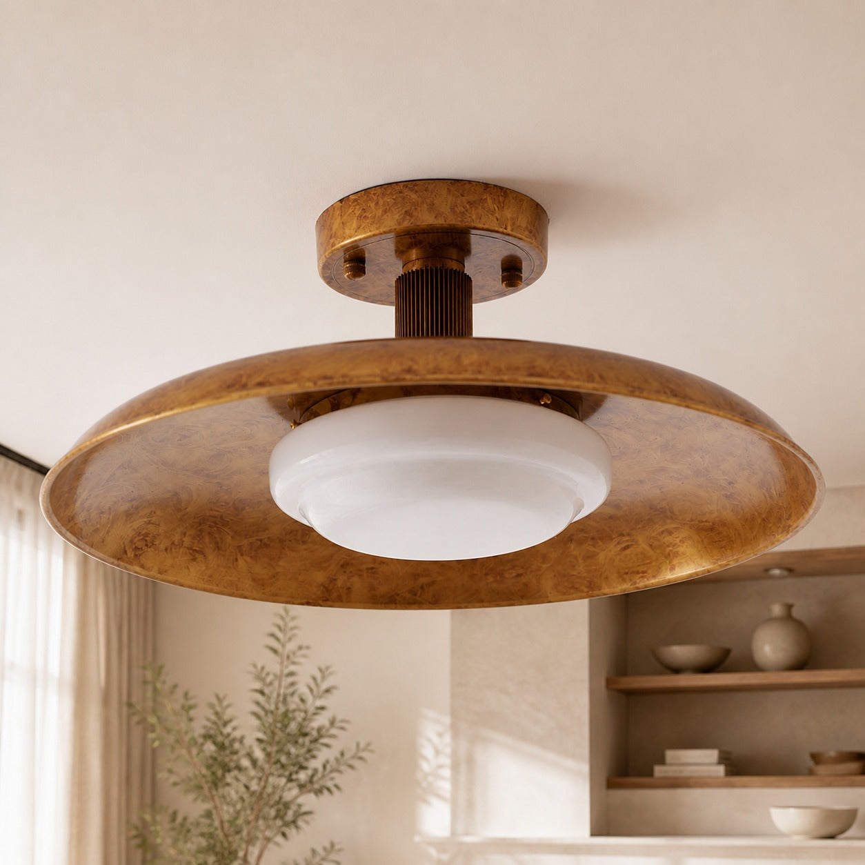 Pot-Lid Style Flat-Panel Ceiling Light