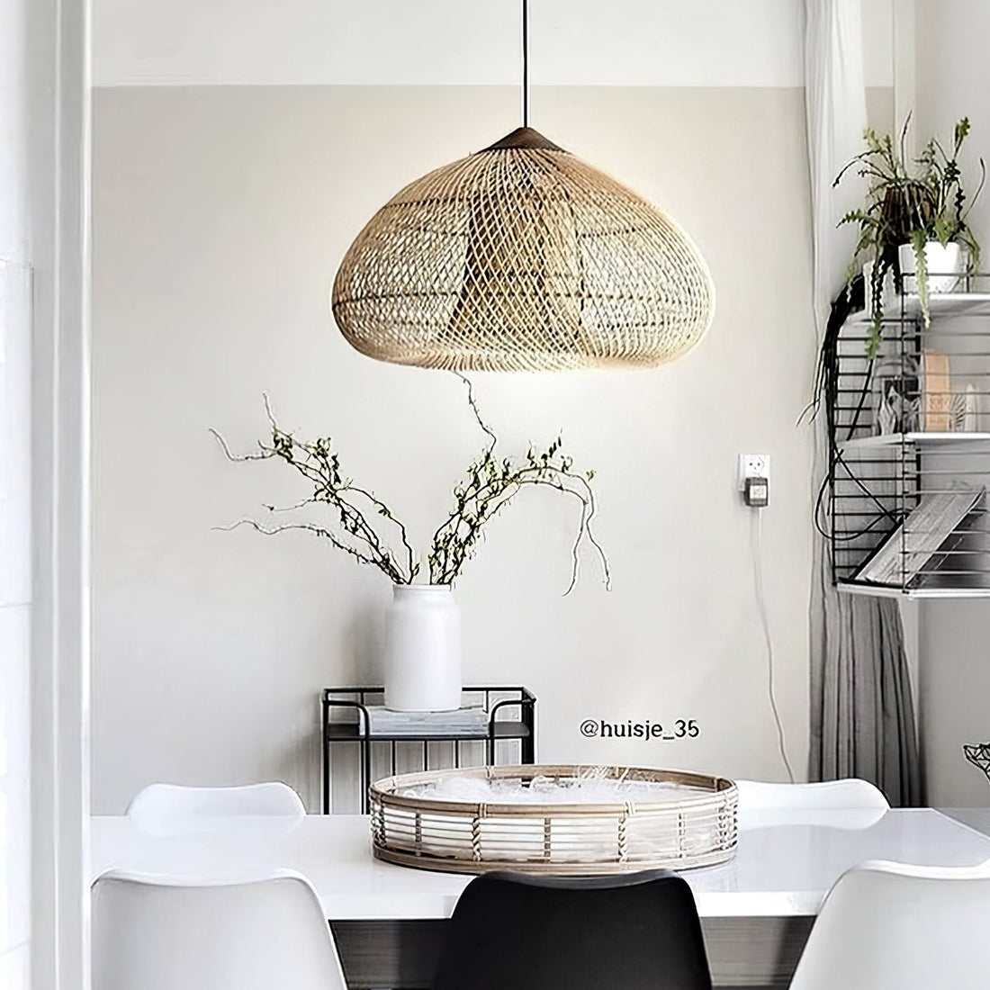 Harp Braided Rattan Pendant Lamp