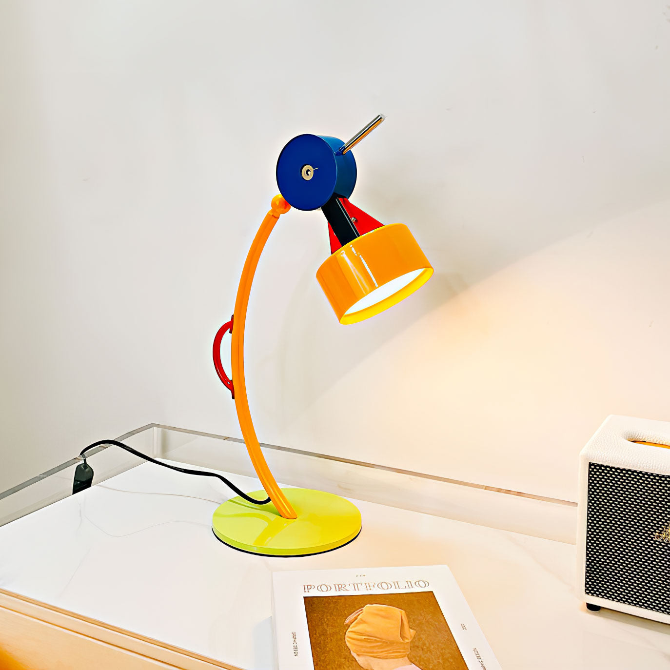 Colorful Curved Table Lamp