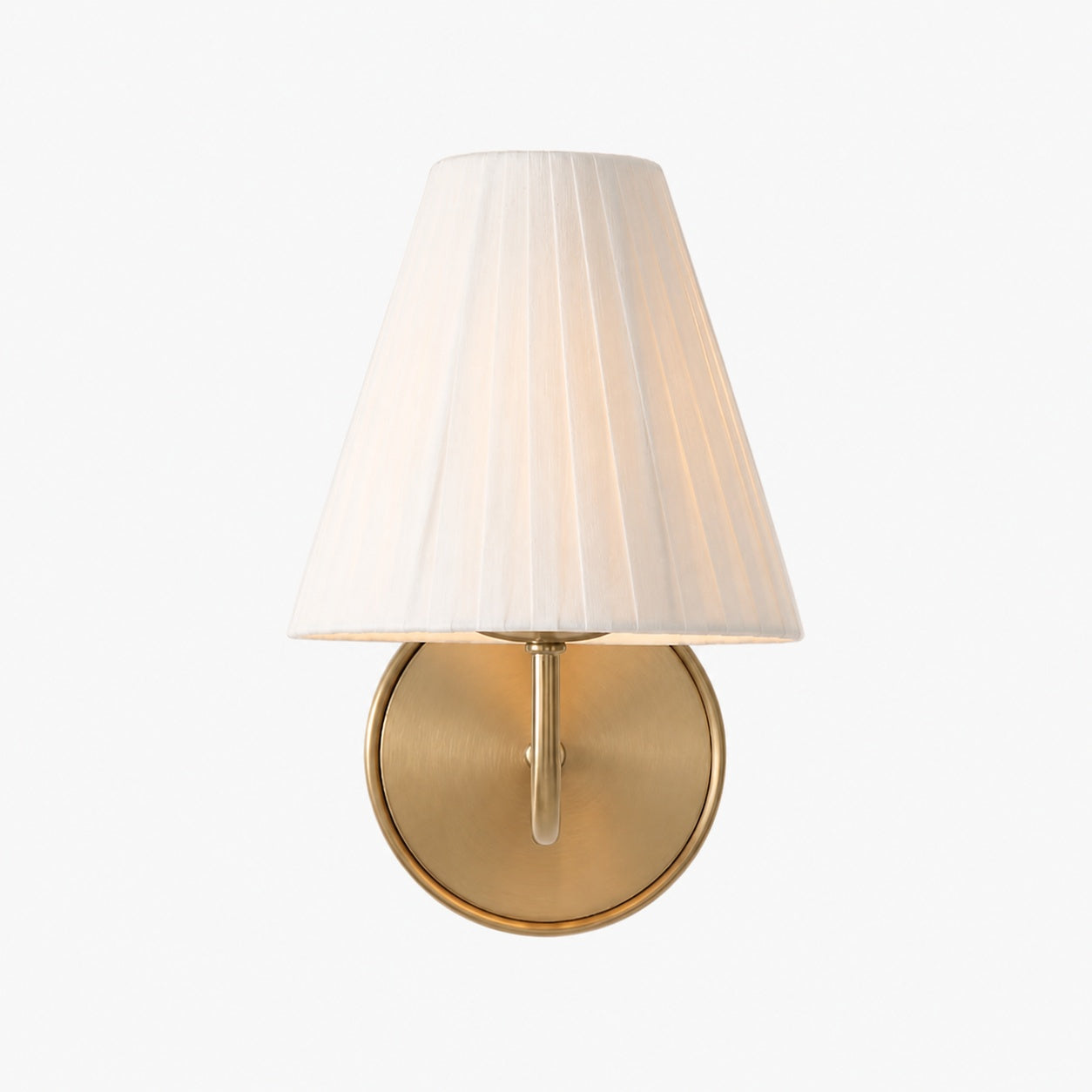 Fibura Sleek Metal Linen Shade Wall Light - Wall-Mounted Art