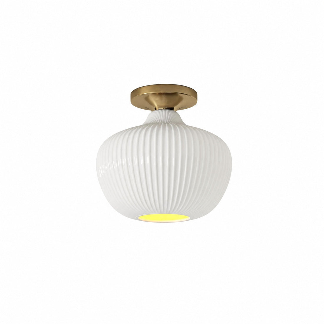 Rivrona Glass Flush Mount Ceiling Light - Modern Champagne Globe Design