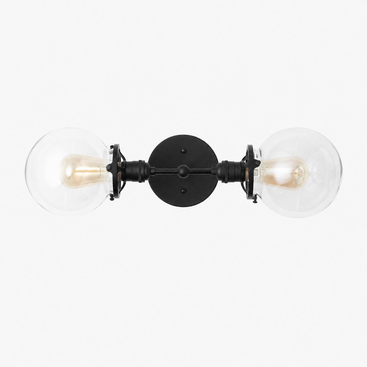 Lumio Globe Industrial Vanity Lighting- Modern Double Globe Wall Light