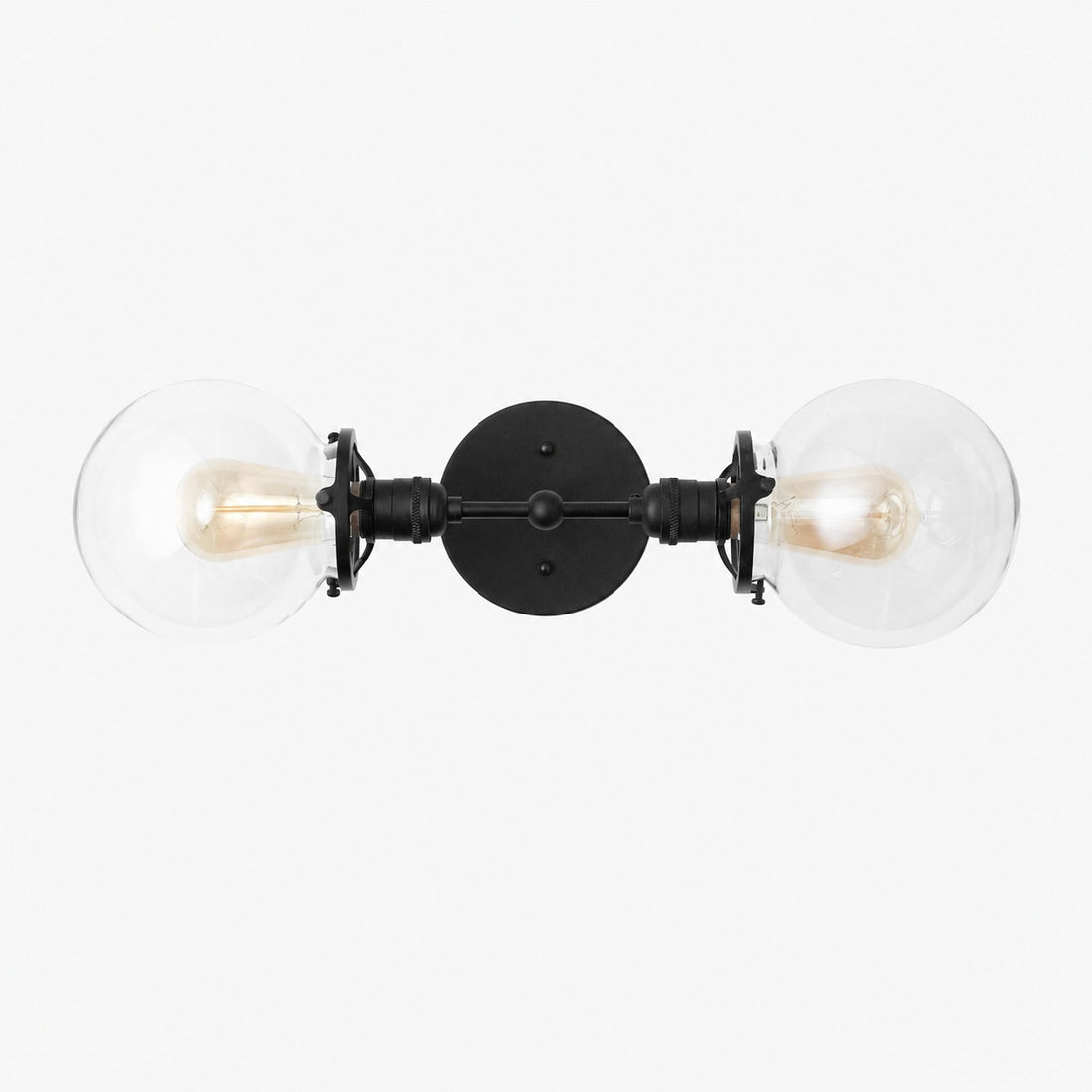 Lumio Globe Industrial Vanity Lighting- Modern Double Globe Wall Light