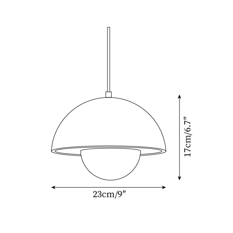 Natural Travertine Flower Bud Design Pendant Lamp