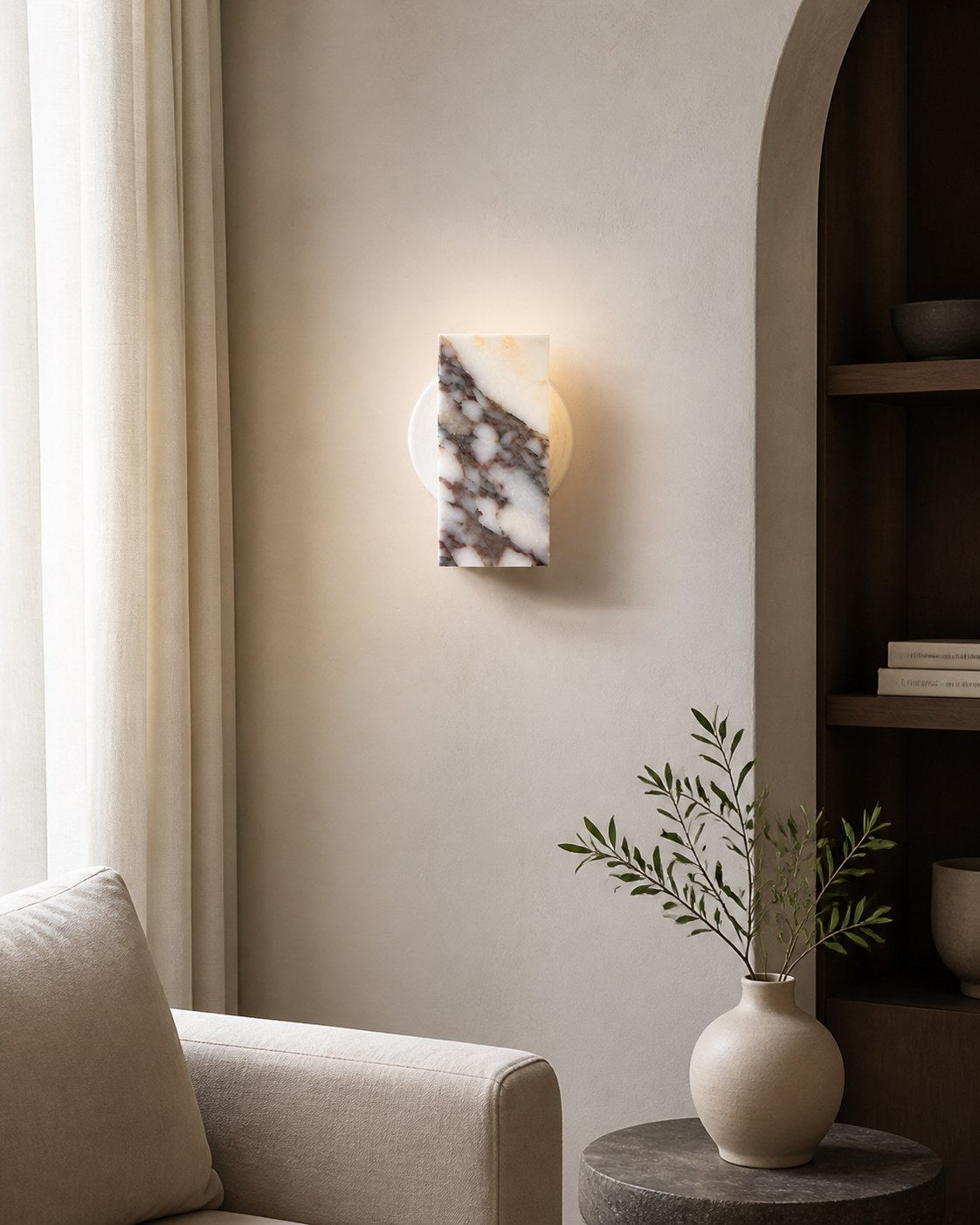 Square Marble Wall Lamp